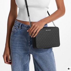 NWT Michael Kors black logo crossbody bag